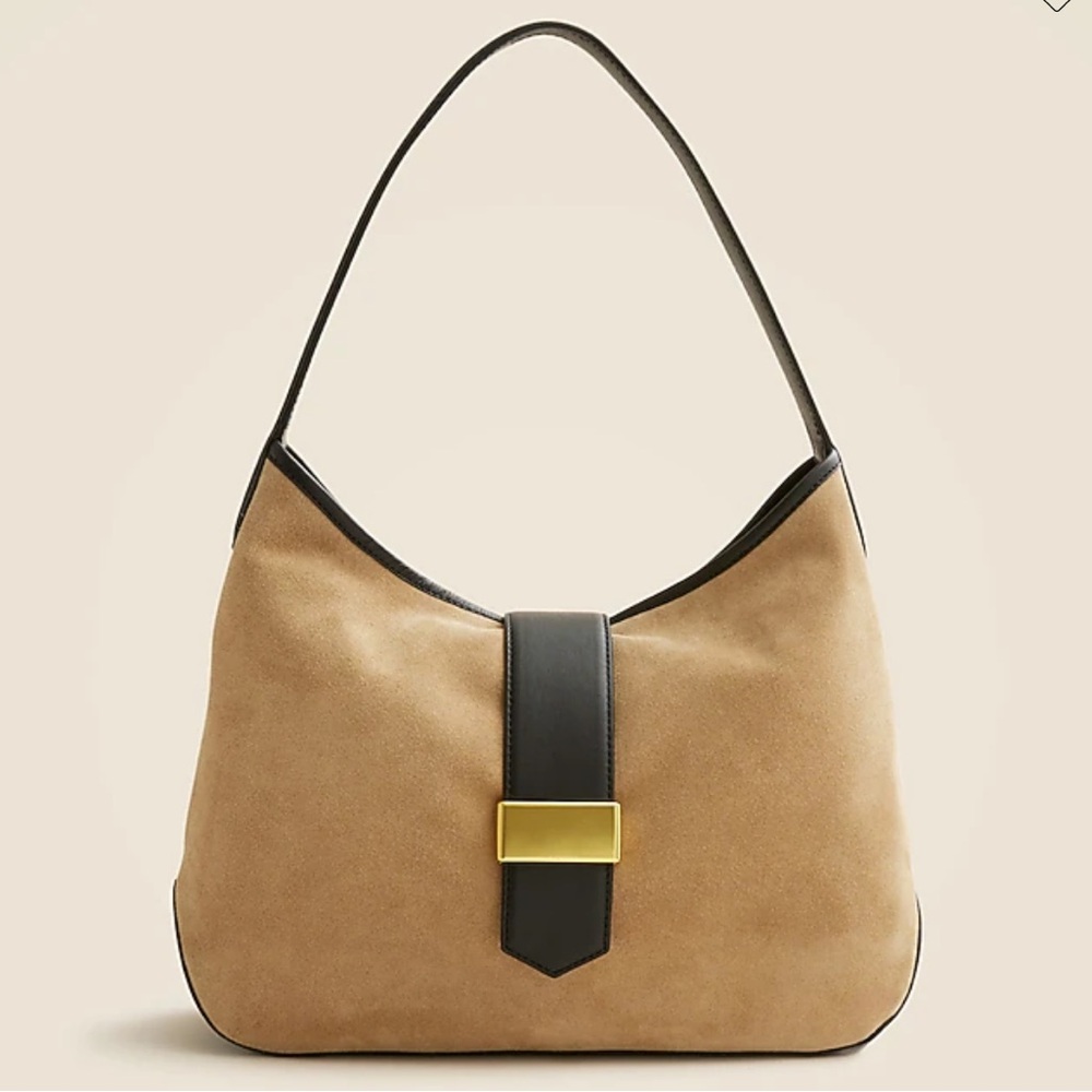 J. Crew Berkeley suede and leather shoulder bag